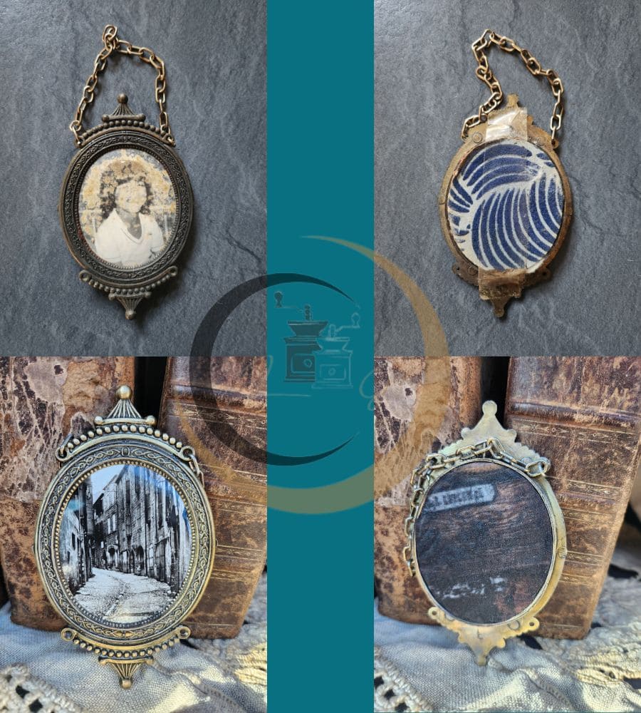 Un ancien médaillon avec chainette, photo d'une ruelle – Image 7