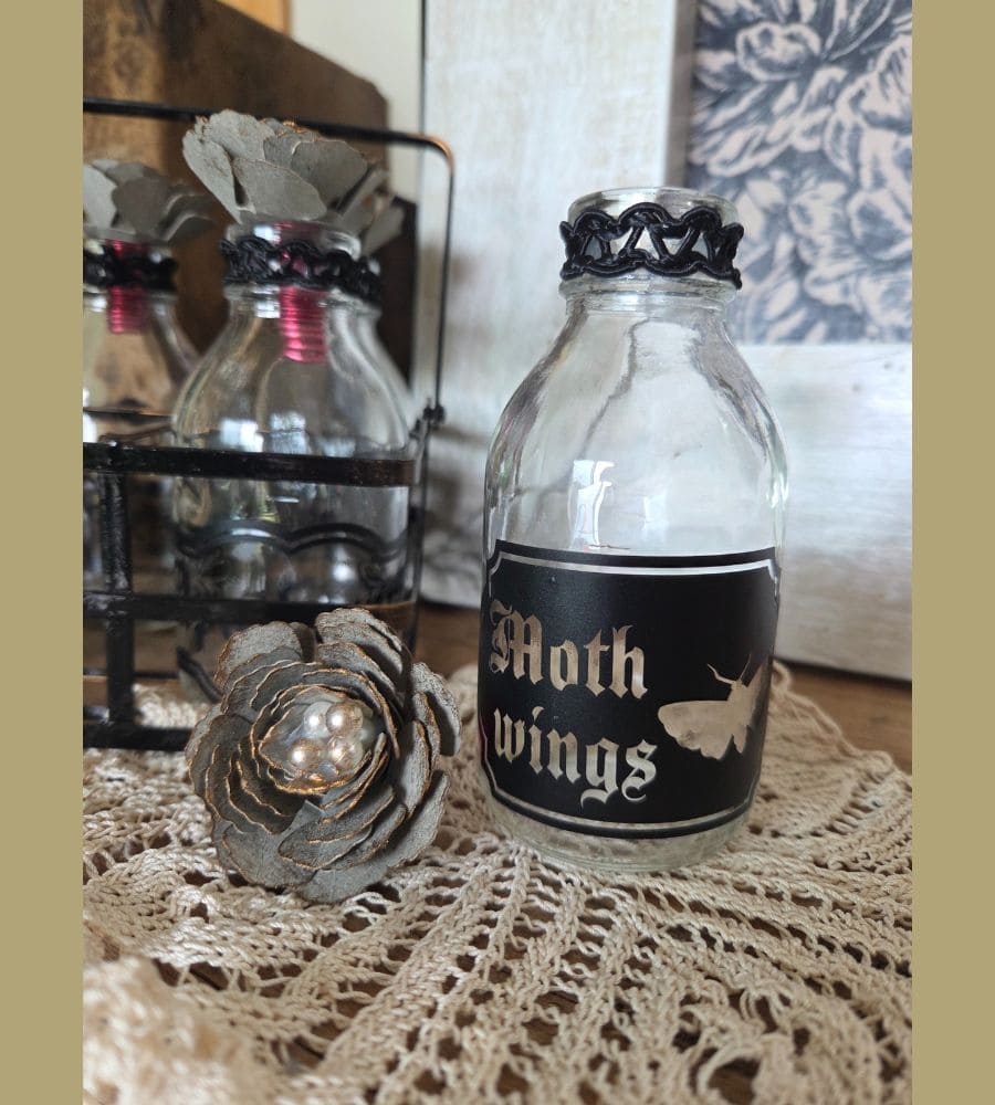 Un panier en métal et ses 6 flacons en verre – Image 7