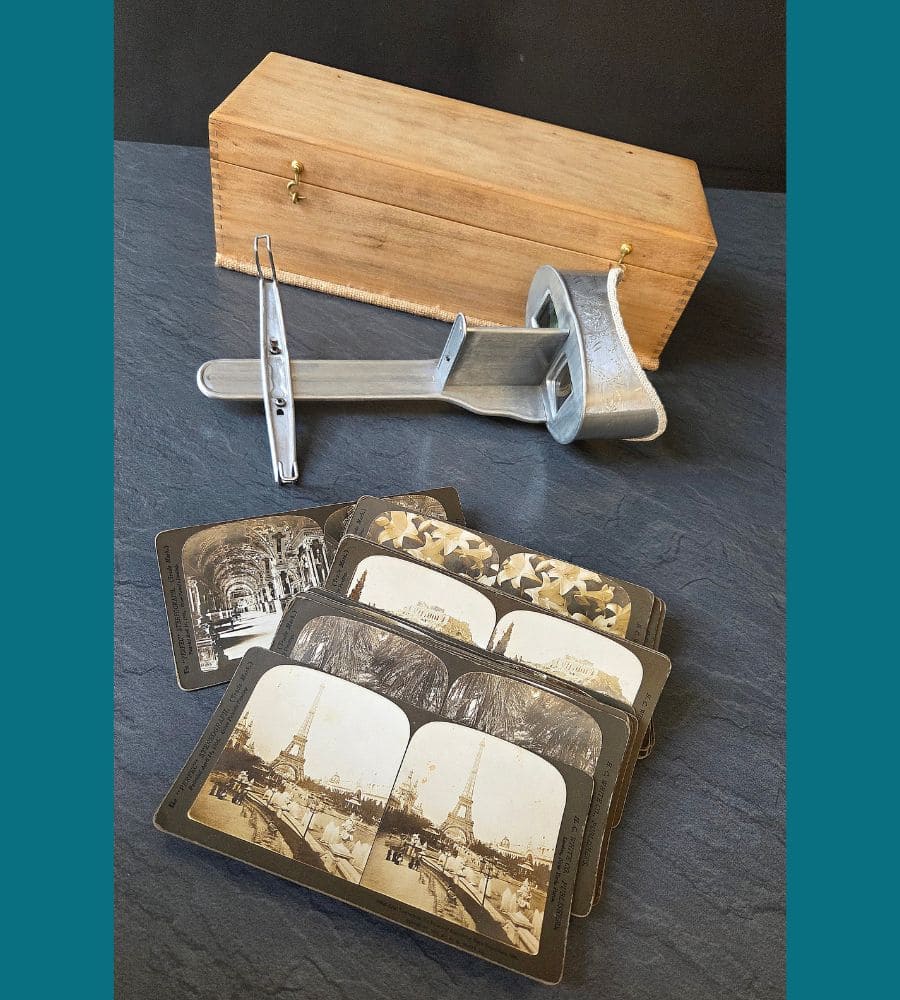Un stéréoscope (visionneuse) et ses 25 clichés anciens – Image 5