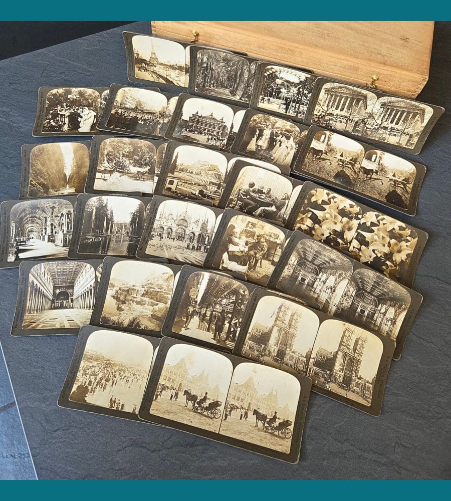 Un stéréoscope (visionneuse) et ses 25 clichés anciens – Image 9