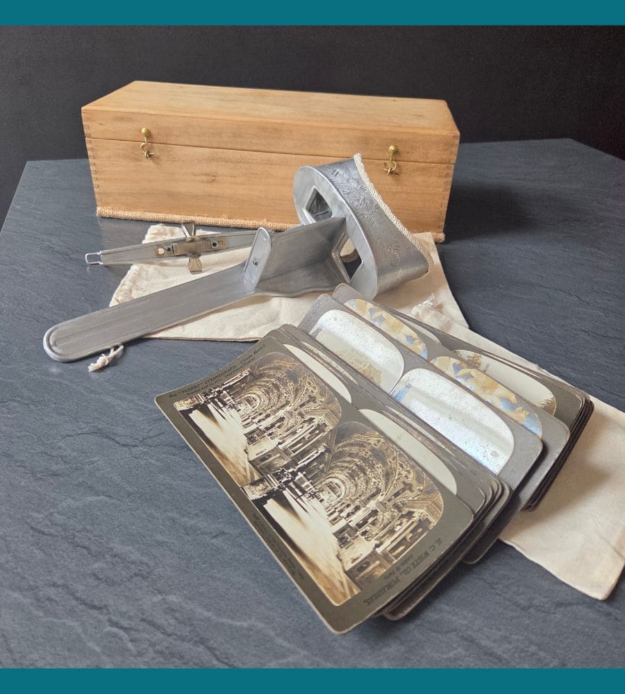 Un stéréoscope (visionneuse) et ses 25 clichés anciens – Image 4