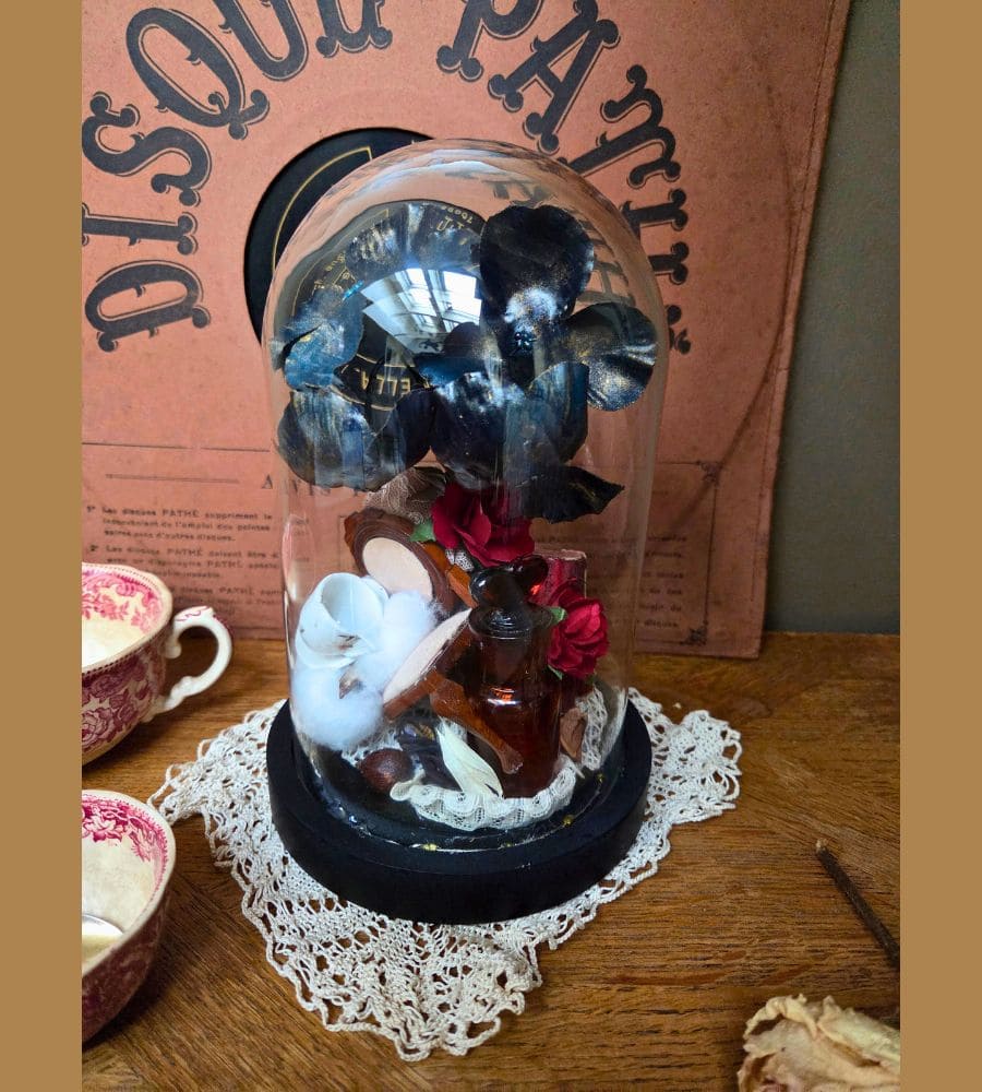 Petit cabinet de curiosités sous globe en verre – Image 15