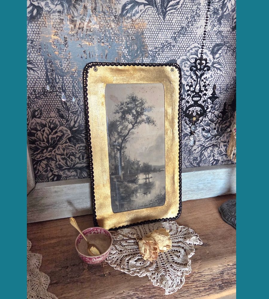 Une estampe ancienne numérotée encadrée – Lithographie décorative vintage – Image 3